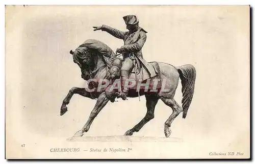 Cartes postales Cherbourg Statue de Napoleon 1er