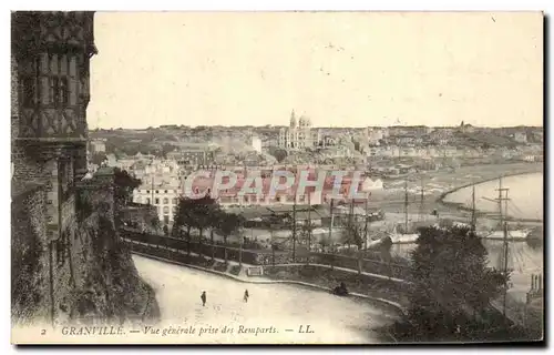 Cartes postales Granville Vue generale prise des Remparts