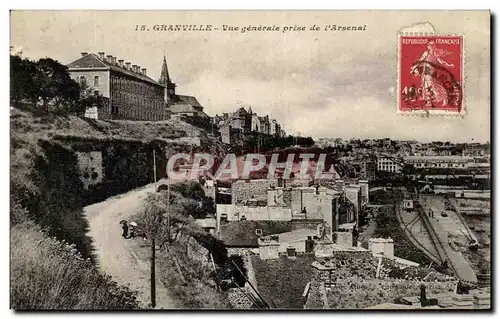 Cartes postales Granville Vue generale prise de l'Arsenal