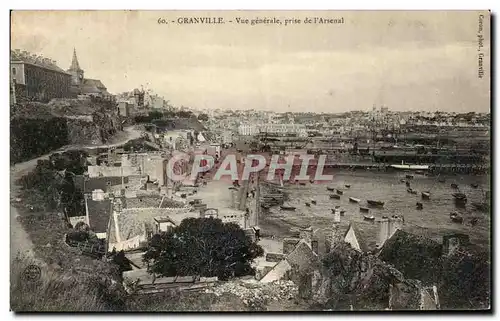 Cartes postales Granville Vue generale prise de l'Arsenal