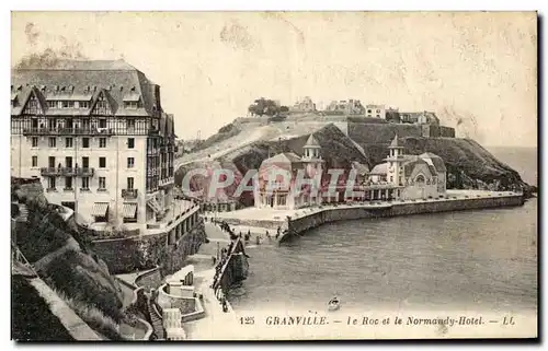 Cartes postales Granville le Roc et le Normandy Hotel