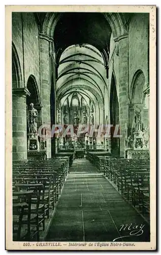 Cartes postales Granville Interieur de l'Eglise Notre Dame