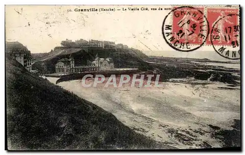 Cartes postales Granville La Vieille Cite vue du sommet