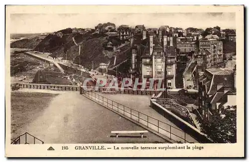 Cartes postales Granville La nouvelle terrasse surplombant la Plage