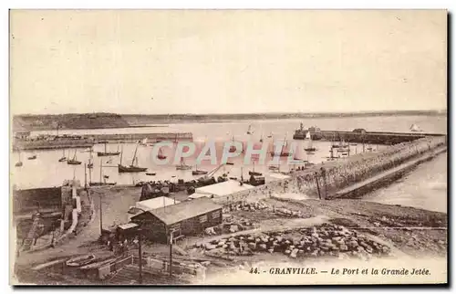 Cartes postales Granville La Port et la Grande Jetee