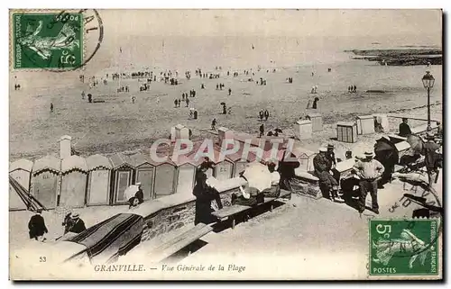 Cartes postales Granville Vue Generale de la Plage