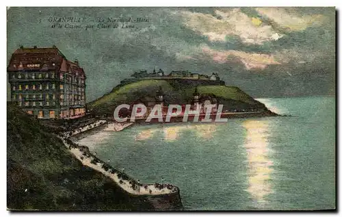 Cartes postales Granville Le Normandy Hotel et le Casino par Clair de Lune