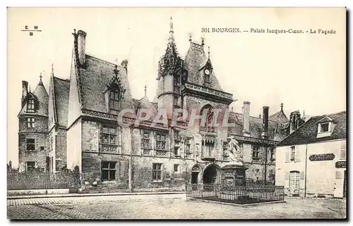 Cartes postales Bourges Palais Jacques Coeur La Facade