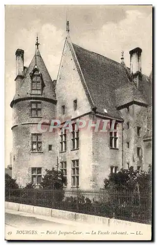 Ansichtskarte AK Bourges Palais Jacques Coeur La Facade Sud Ouest