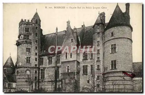 Cartes postales Bourges Facade Sud du Palais Jacques Coeur