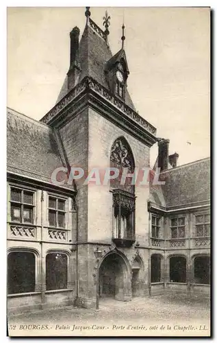 Ansichtskarte AK Bourges Palais Jacques Coeur Porte d&#39entree cote de la Chapelle