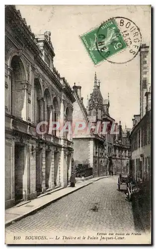 Ansichtskarte AK Bourges Le Theatre Et Le Palais Jacques Coeur