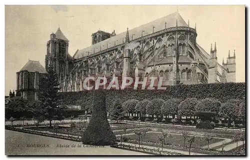 Ansichtskarte AK Bourges Abside De La Cathedrale