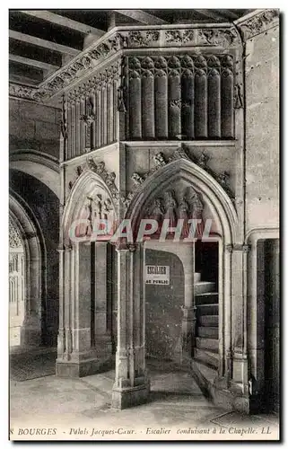 Ansichtskarte AK Bourges Palais Jacques Coeur Escalier Conduisant A La Chapelle