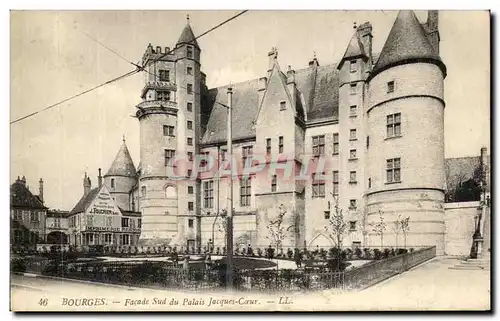 Cartes postales Bourges Facade Sud Du Palais Jacques Coeur