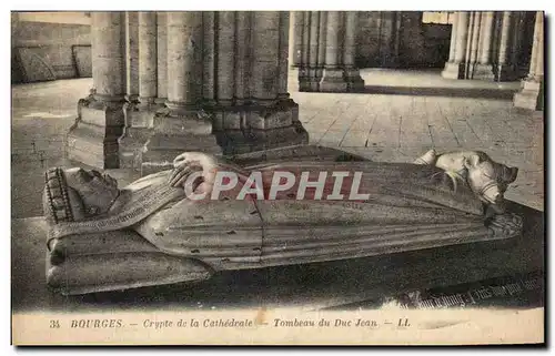 Cartes postales Bourges Crypte De La Cathedrale Tombeau Du Duc Jean