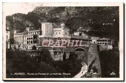 Cartes postales Monaco Palais du Prince Et La Montee Major