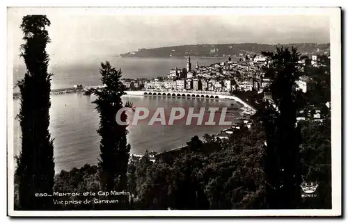 Ansichtskarte AK Menton et le Cap Martin vuz Prise de Garavan