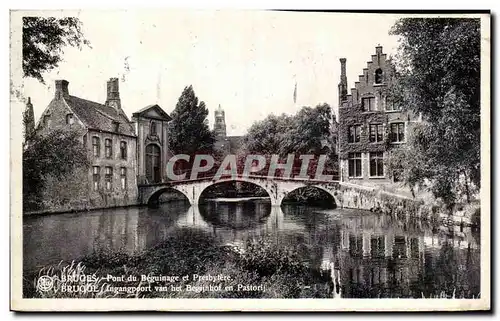 Ansichtskarte AK Bruges Pont Du Beguinage Et Presbytere