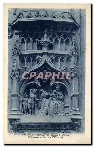 Cartes postales Lisieux Interieur De l&#39Eglise St pierre Bas Relief