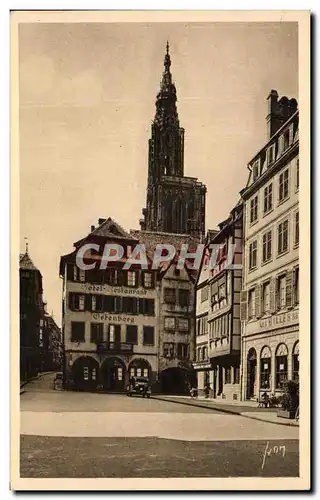 Ansichtskarte AK La Douce France Strasbourg La Cathedrale Vue De La Place Du Marche