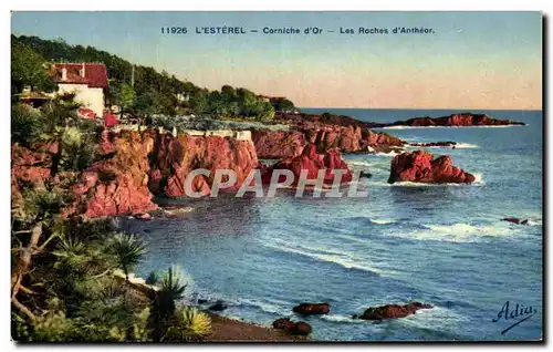 Cartes postales L&#39Esterel Corniche D&#39Or Les Roches d&#39Antheor