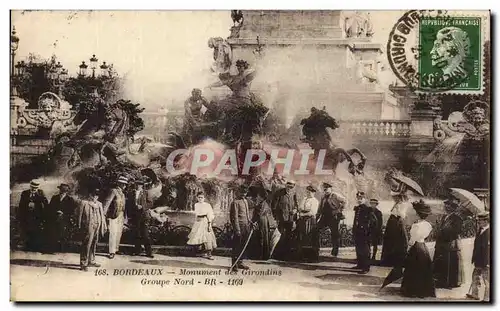 Cartes postales Brodeaux Monument Des Girondins Groupe Nord