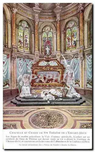 Ansichtskarte AK Chapelle Et Chasse De Ste Therese De L&#39Enfant Jesus Les Anges De Marbre Lisieux