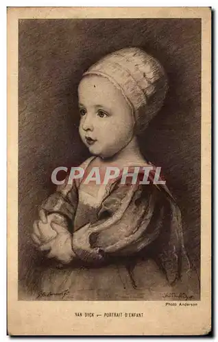 Cartes postales Van Dyck Portait D&#39Enfant