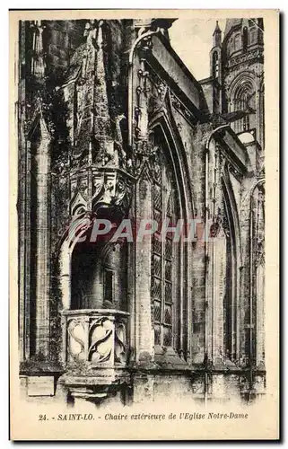 Ansichtskarte AK Saint Lo Chaire exterieure de l&#39Eglise Notre Dame