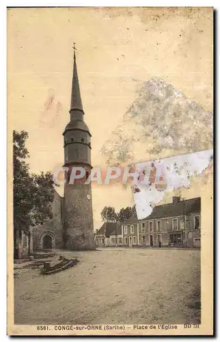 Cartes postales Conge sur Orne Place de l&#39Eglise