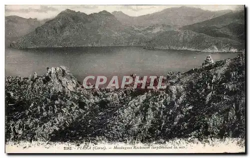 Cartes postales Piana Montagnes Rocbeuses Surplombant La Mer Corse Corsica
