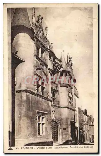 Cartes postales Poitiers L'Hotel Fume Faculte de lettres