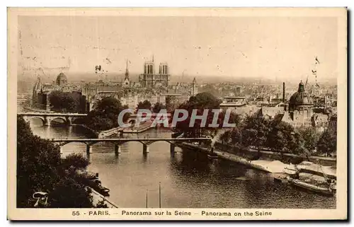 Cartes postales Paris Panorama sur La Seine Panorama