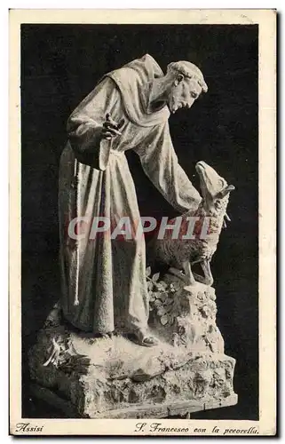 Cartes postales Assisi Francesco Con La Pecorella Mouton