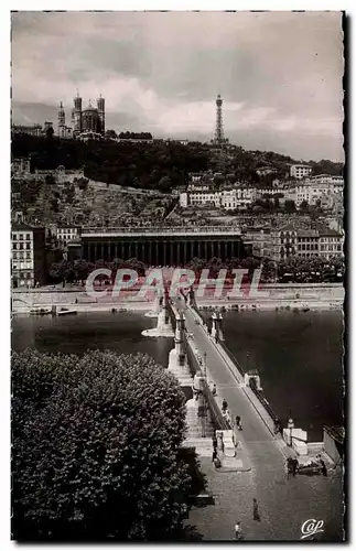 Moderne Karte Lyon Le Palais et Et colline De Fourviere