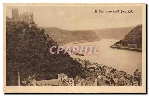 Cartes postales St Goarshausen mit Burg Katz