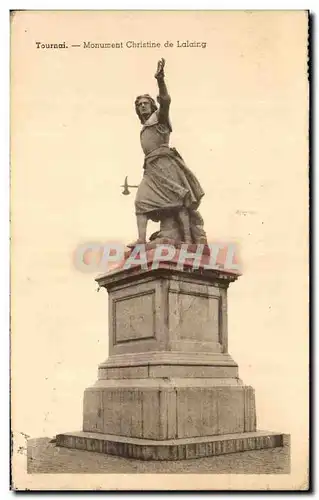 Cartes postales Tournai Monument Chrisstine de Lalaing
