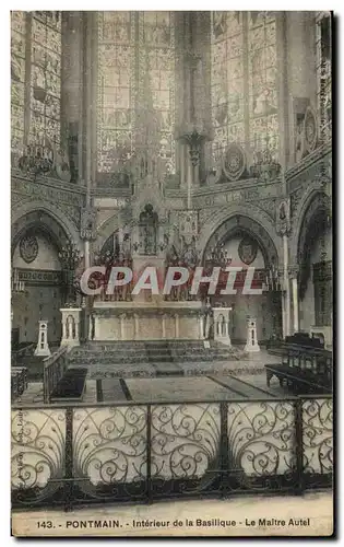Cartes postales Pontmain Interieur de La Basilique Le Maitre Autel