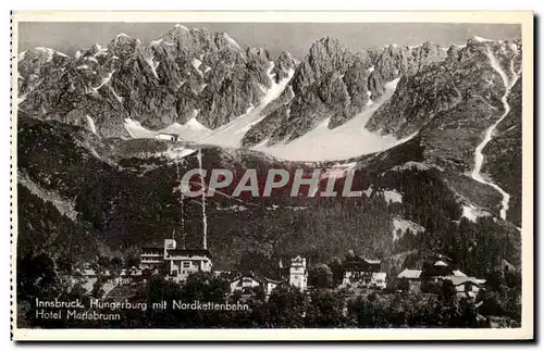 Ansichtskarte AK Innsbruck Hungerburg mit Nordkettenbahn Hotel Mariabrunn