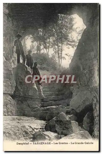 Ansichtskarte AK Dauphine Sassenage Les Grottes La Grande Galerie