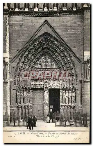 Ansichtskarte AK Paris Notre Dame Facade du Portail de Gauche