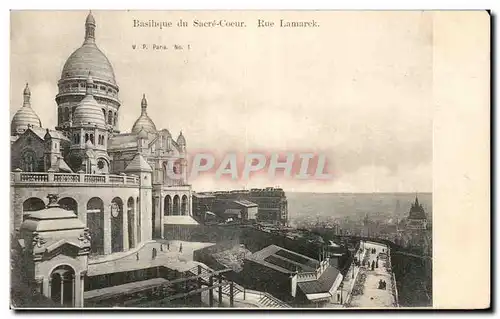 Ansichtskarte AK Basilique du Sacre Coeur Rue Lamarck Montmartre