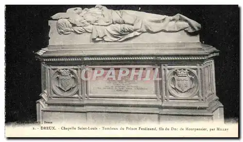 Ansichtskarte AK Dreux Chapelle Saint Louis Tombeau du Prince Ferdinand fils du Duc de Montpensier par Millet