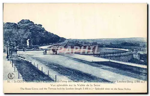 Cartes postales St Germain en Laye Le Rond Point des Roses et la Terrasse