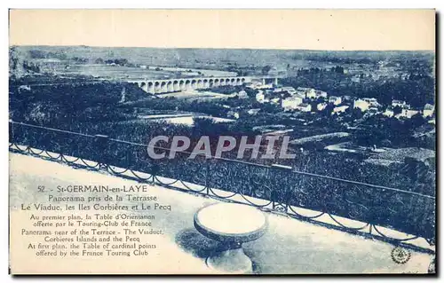 Cartes postales St Germain en Laye Panorama Pris de la Terrasse Le Viaduc les lles Corbieres