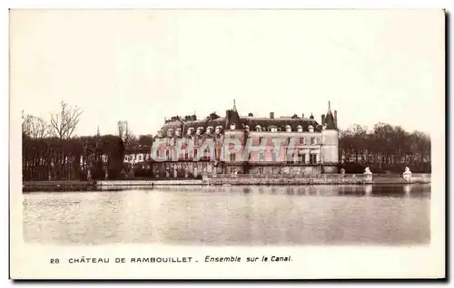 Ansichtskarte AK Chateau De Rambouillet Ensemble sur le canal