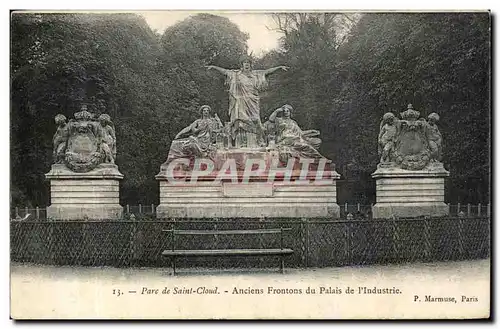 Cartes postales Parc De Saint Cloud Anciens Frontons Du Palais De l'Industrie