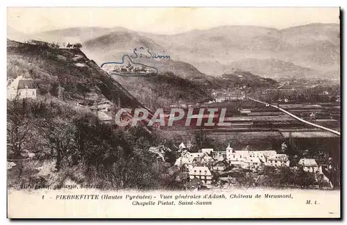 Cartes postales Pierrefitte Vues generales d&#39Adash Chateau de Miramont Chapelle Pietat Saint Savin