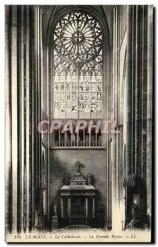 Cartes postales Le Mans La Cathedrale La Grande Rosace